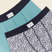 Lot 2 boxers bleu gris homme
