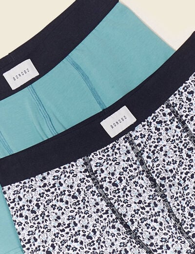Lot 2 boxers bleu gris homme