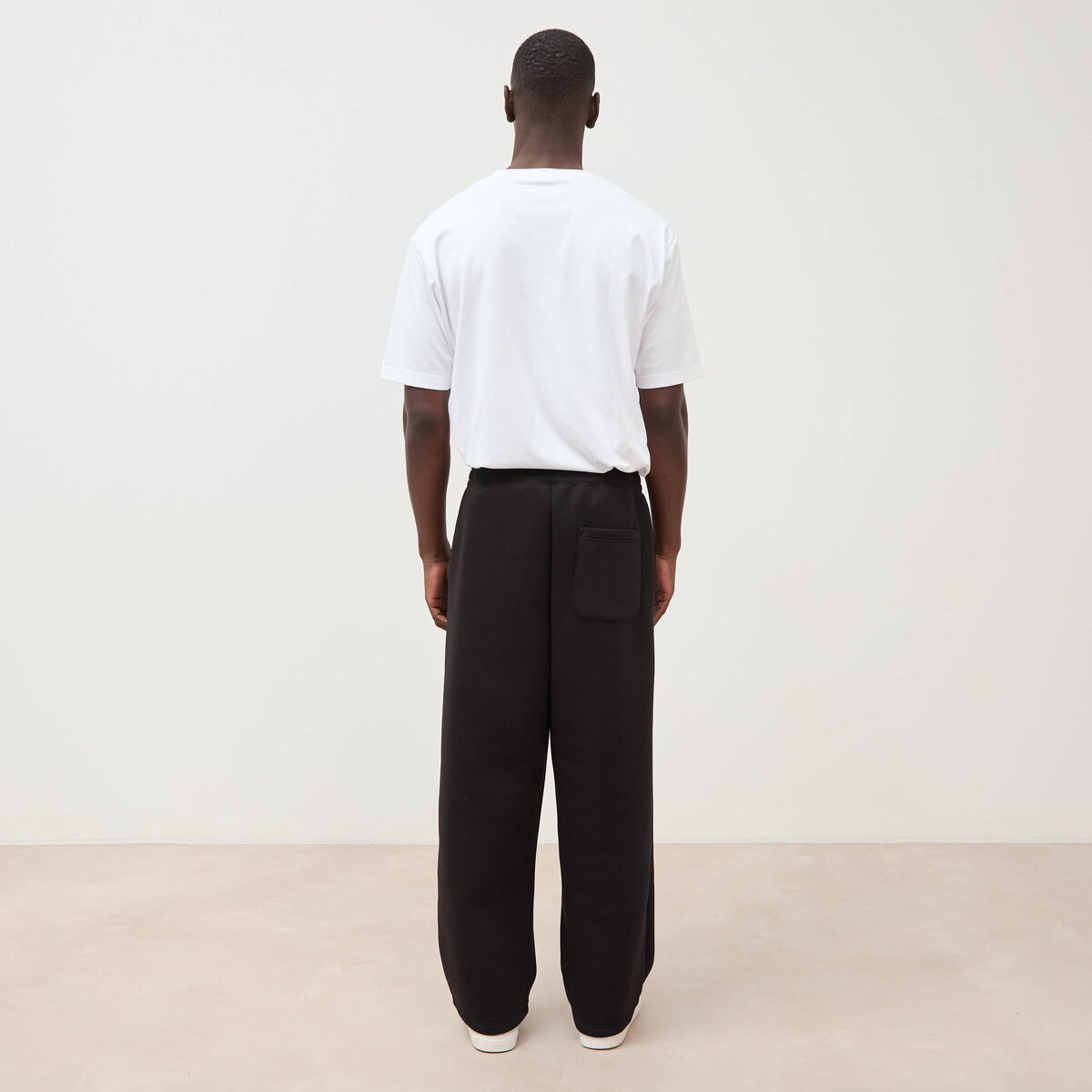 Pantalon coupe loose noir homme