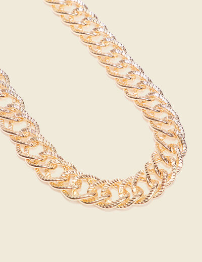 Collier chaîne couleur or femme