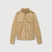 Veste col montant manches longues beige homme