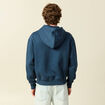 Sweat &agrave; capuche manches longues bleu fonc&eacute; homme