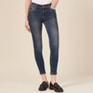 Jeans skinny push up 7/8ème denim brut femme