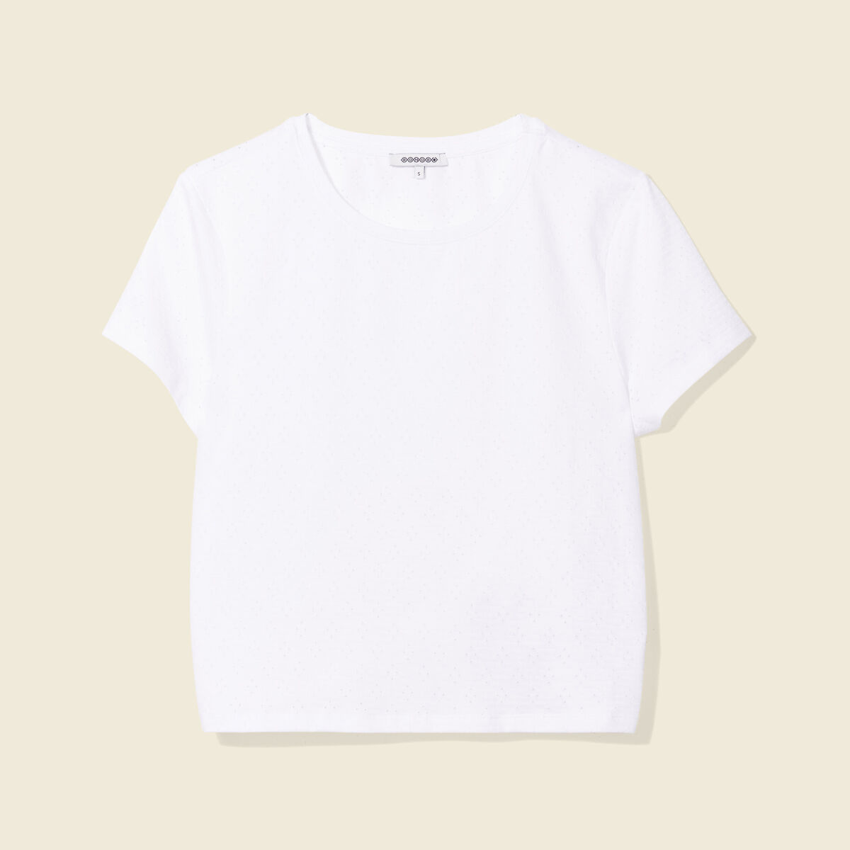 T-shirt manches courtes blanc femme