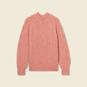 Pull manches longues rose femme