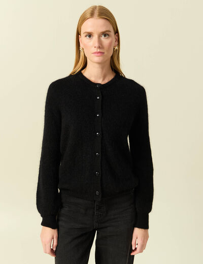 Gilet manches longues noir femme