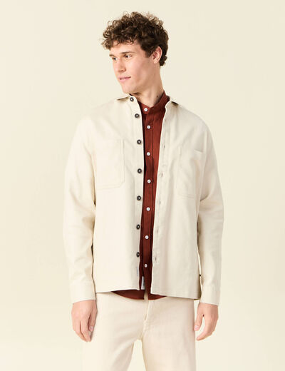 Surchemise manches longues sable homme