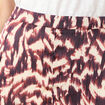 Jupe midi évasée fluide marron femme