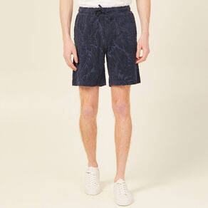Bermuda large à coulisse bleu marine homme