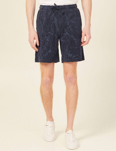 Bermuda large à coulisse bleu marine homme