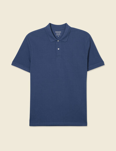 Polo éco-responsable bleu foncé homme