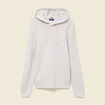 Pull fin en coton &agrave; capuche ecru homme