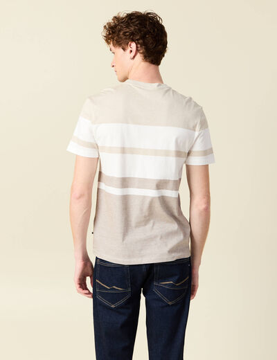 T-shirt manches courtes beige homme