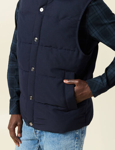 Doudoune sans manches bleu marine homme