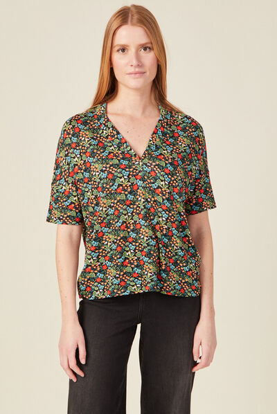 T-shirt éco-responsable noir femme