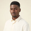 Chemise manches courtes ecru homme