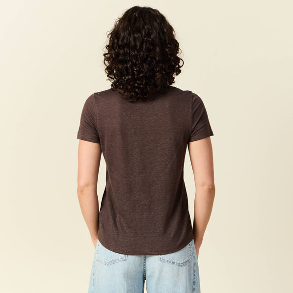 T-shirt éco-responsable marron femme