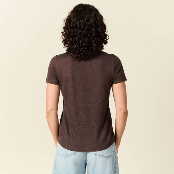 t shirt eco responsable marron femme T-shirt éco-responsable marron femme