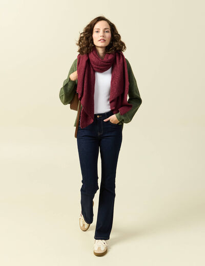 Gilet manches longues vert kaki femme