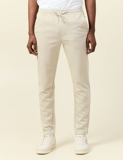 Pantalon jogger élastiqué vert kaki homme