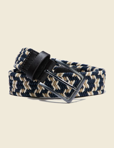 Ceinture tressée multicolore homme