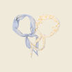 Lot de 2 foulards en coton bleu ciel femme
