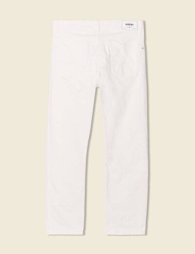 Jeans straight 5 poches denim blanc homme