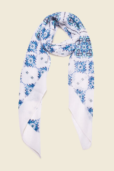 Foulard ecru femme