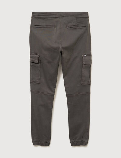 Pantalon battle bas resserr&eacute; vert fonc&eacute; homme