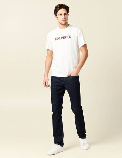 T-shirt manches courtes ecru homme