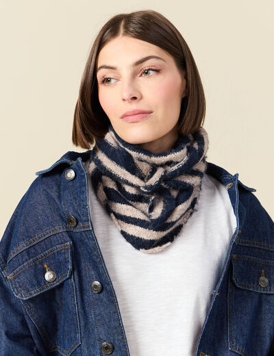 &Eacute;charpe bleu marine femme