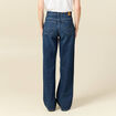 Jeans large taille haute denim brut femme