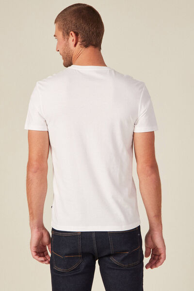 T-shirt manches courtes ecru homme