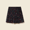 Jupe avec doublure noir femme
