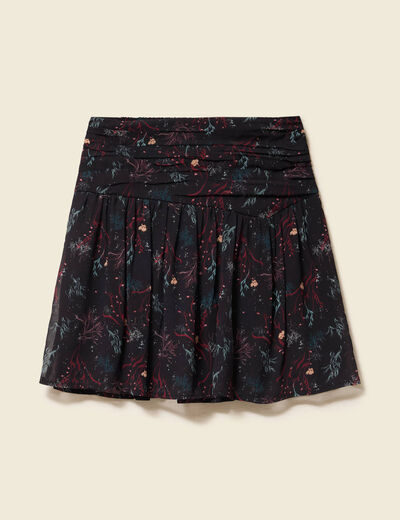 Jupe avec doublure noir femme