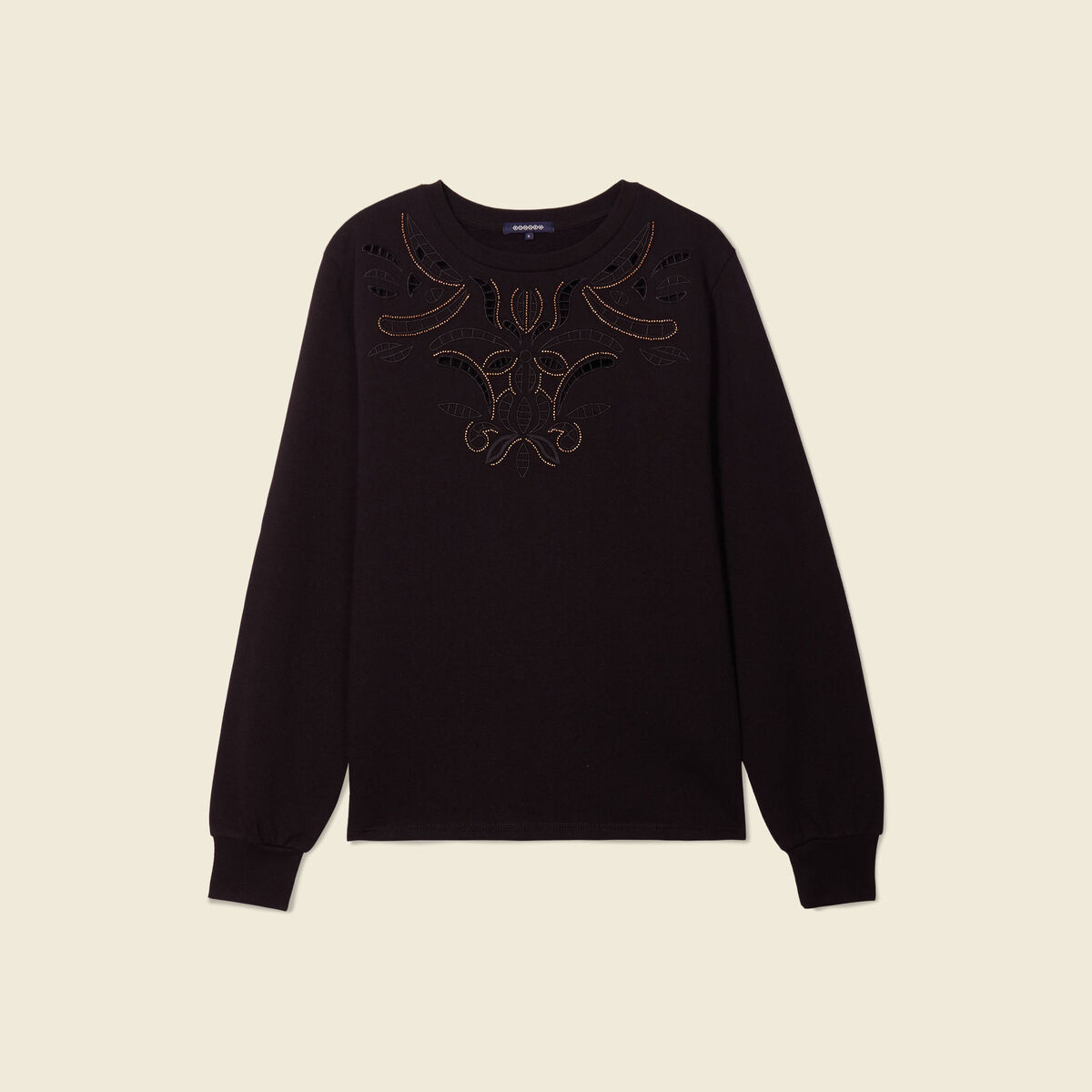Sweat manches longues noir femme