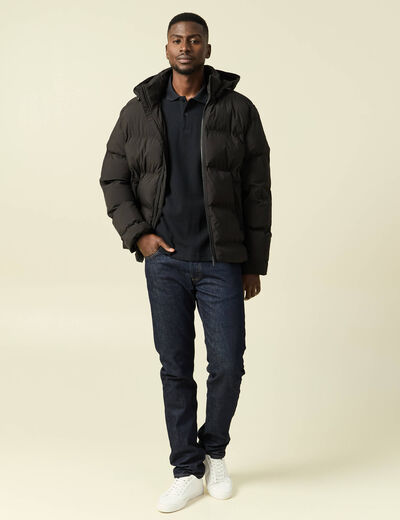 Doudoune avec capuche noir homme