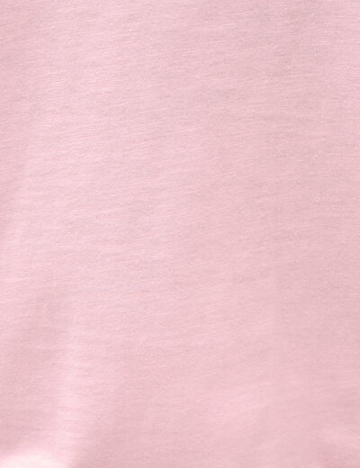 T-shirt manches courtes rose clair femme