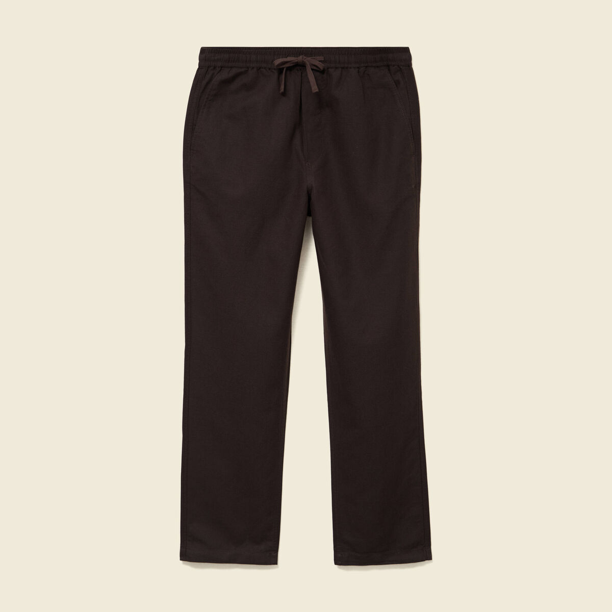 Pantalon coupe straight marron fonc&eacute; homme