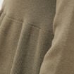 Pull col rond manches longues vert kaki femme