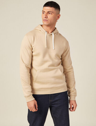 Sweat manches longues beige homme