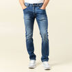 Jeans straight 5 poches denim stone homme