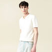 Polo cintré manches courtes ecru homme