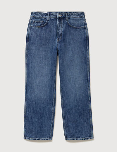 Jeans loose longueur 32 en coton denim stone homme