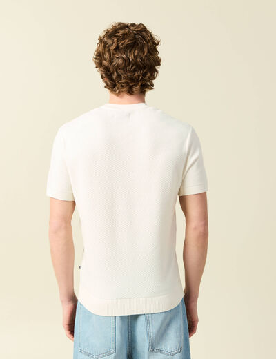 T-shirt en coton ecru homme