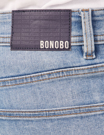 Jeans tapered 5 poches denim used homme