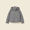 Doudoune droite courte col montant noir femme