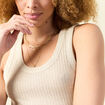 Débardeur sans manches beige femme