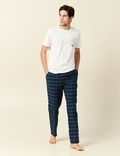 Ensemble pyjama pantalon vert foncé homme
