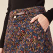Jupe droite courte multicolore femme